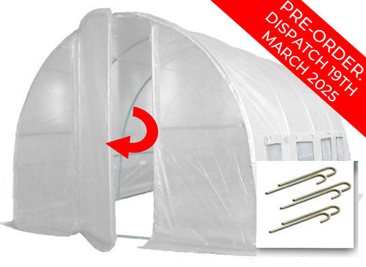 4m x 3m Pro+ White Polytunnel + 6 Stakes Pre Order