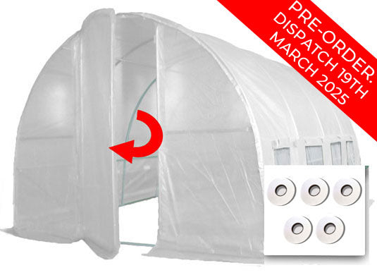 4m x 3m Pro+ White Polytunnel + 5 Rolls Pre Order