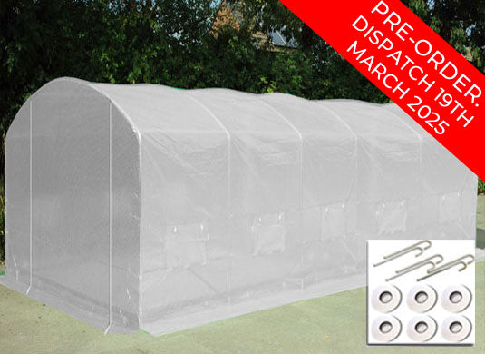 6m x 3.5m + Kit Pro Max White Poly Tunnel Pre Order